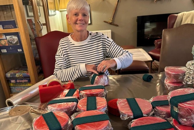 Jackie preparing for Christmas!