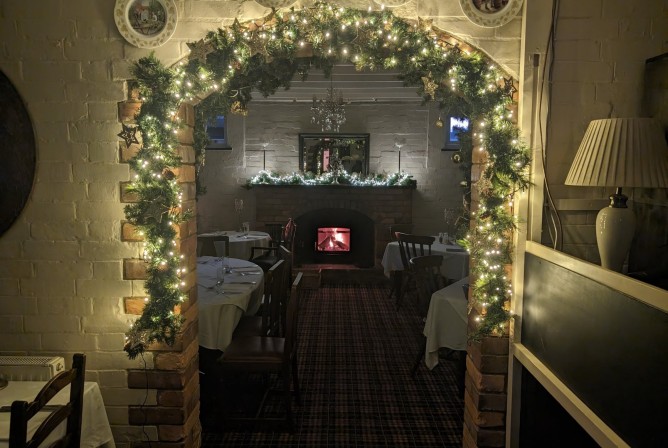 Warm and cosy atmosphere at The Langton Arms Stables Restaurant